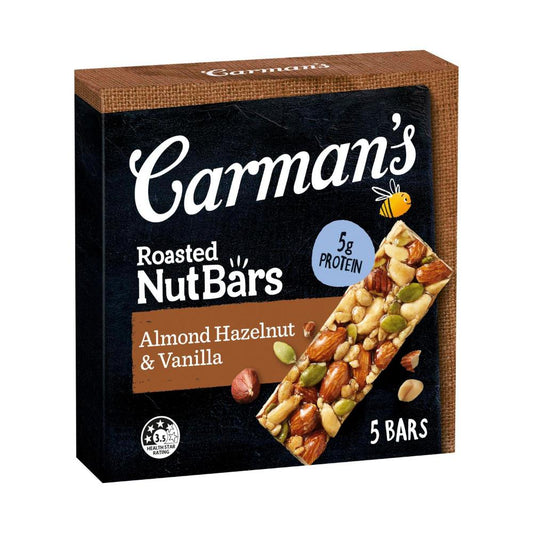 Carman's Almond Hazelnut & Vanilla Nut Bars 5 Pack - 175g
