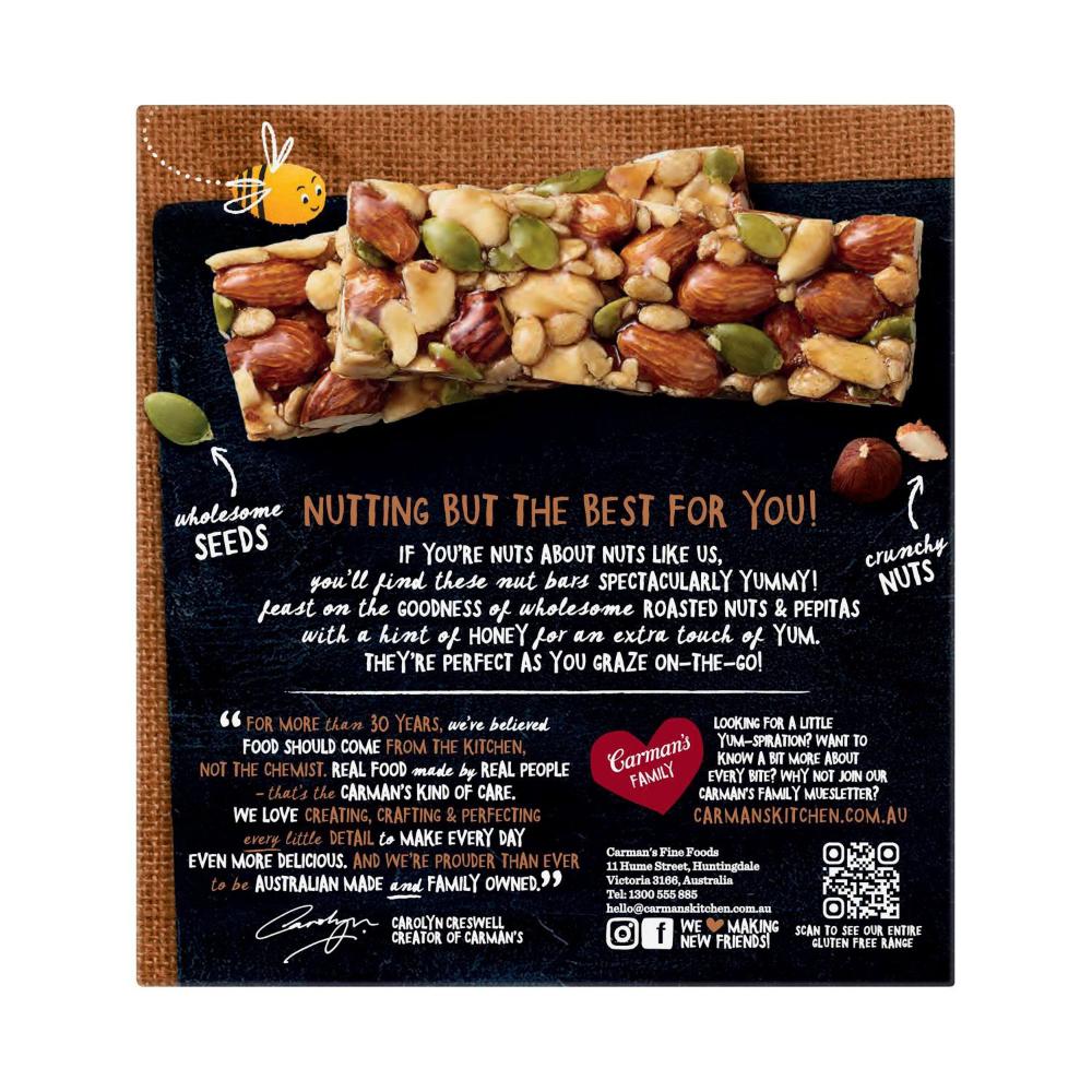 Carman's Almond Hazelnut & Vanilla Nut Bars 5 Pack - 175g