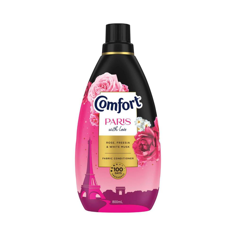 Comfort Paris With Love Fabric Conditioner Rose- Freesia & White Musk - 800mL