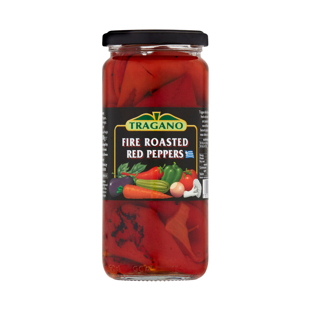 Tragano Fire Roasted Red Peppers - 480g