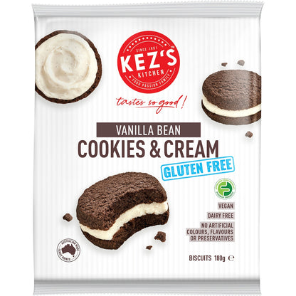 Kezs Kitchen Vanilla Bean Cookies & Cream Biscuits 180g