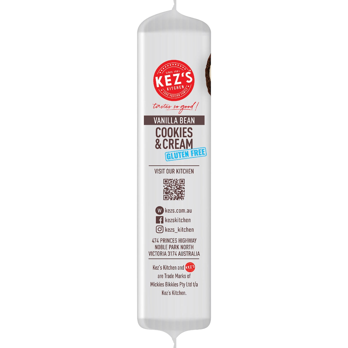 Kezs Kitchen Vanilla Bean Cookies & Cream Biscuits 180g