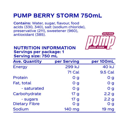 Pump Berry Storm Water - 750mL