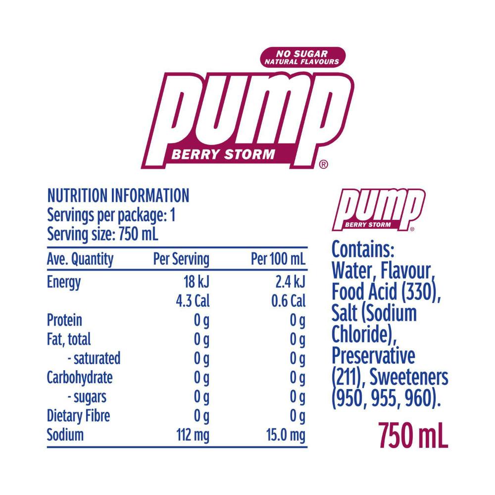 Pump Berry Storm Water - 750mL