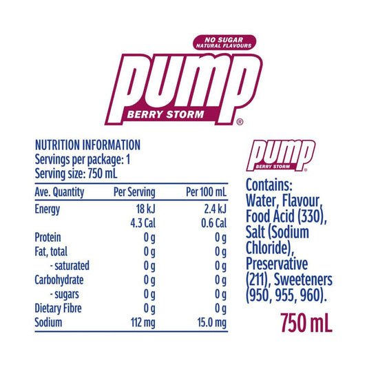 Pump Berry Storm Water - 750mL