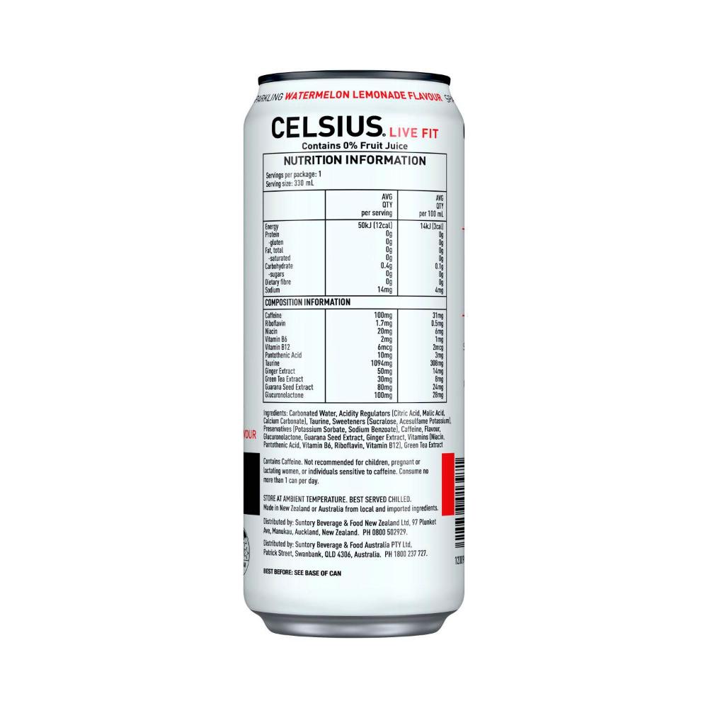 Celsius Energy Drink Watermelon Lemonade - 330mL