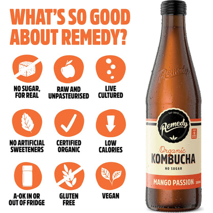Remedy Kombucha Mango Passion 330ml