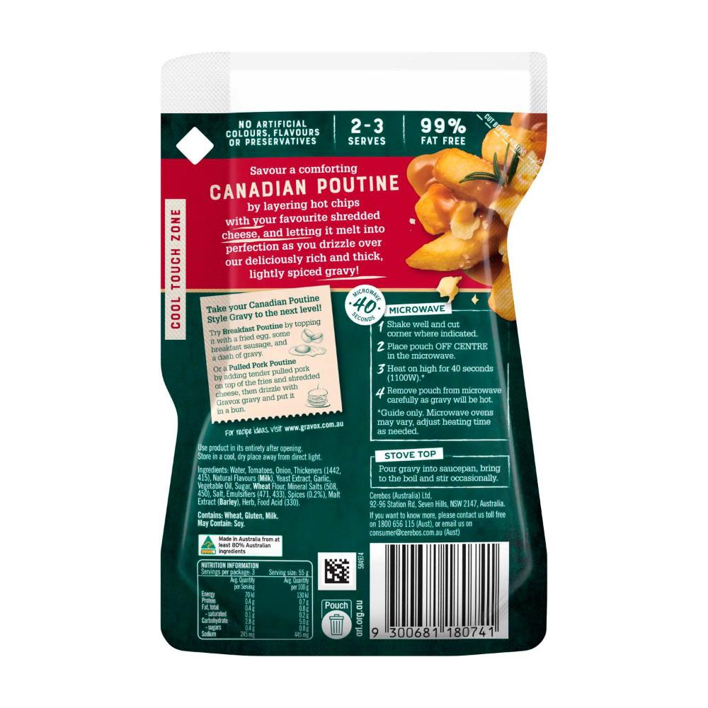 Gravox Best Ever Canadian Poutine Style Gravy - 165g