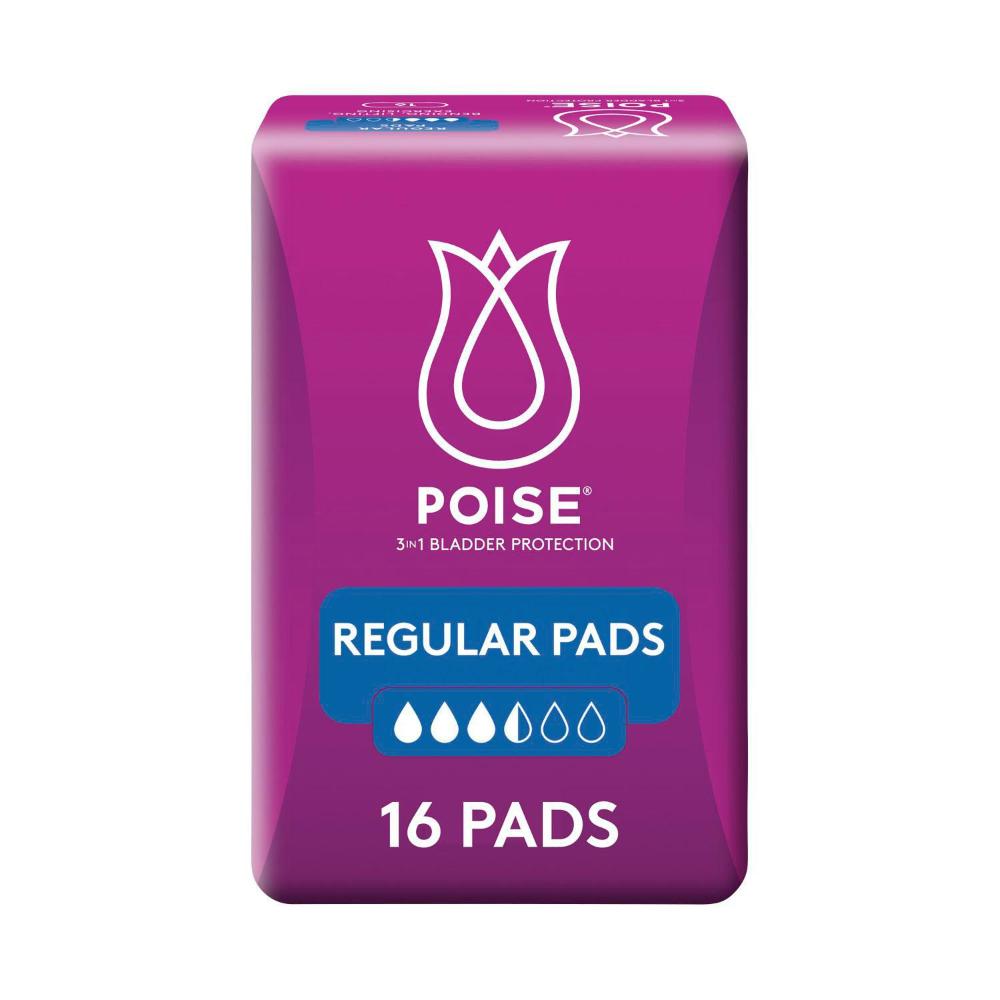 Poise Pads For Bladder Leaks Regular - 16 pack