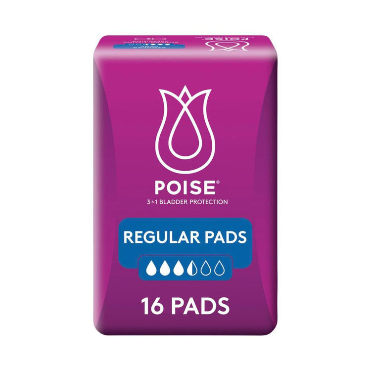 Poise Pads For Bladder Leaks Regular - 16 pack
