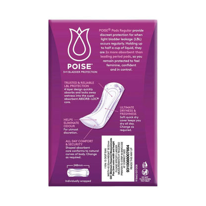 Poise Pads For Bladder Leaks Regular - 16 pack