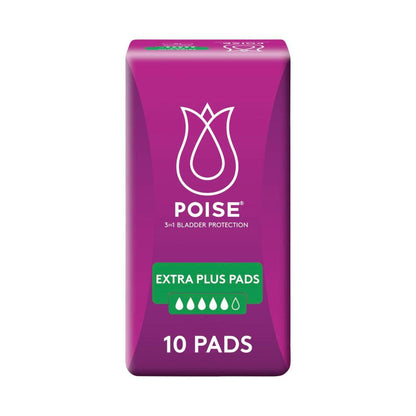 Poise Pads For Bladder Leaks Extra Plus - 10 pack