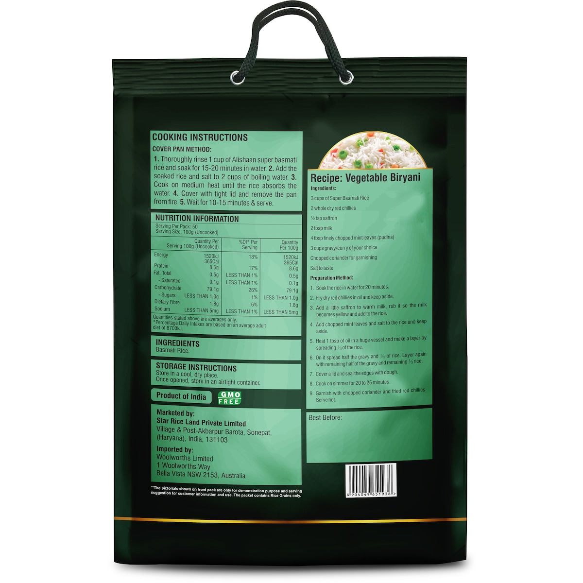 Alishaan Super Basmati Rice 5kg