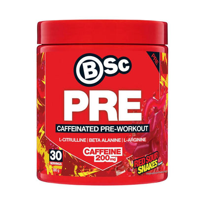 BSC Bodyscience Pre Caffeinated Pre-workout Red Sour Snakes - 300g