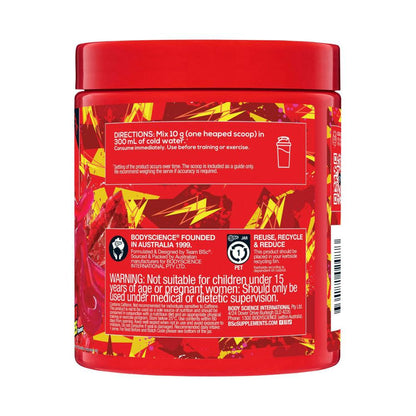 BSC Bodyscience Pre Caffeinated Pre-workout Red Sour Snakes - 300g