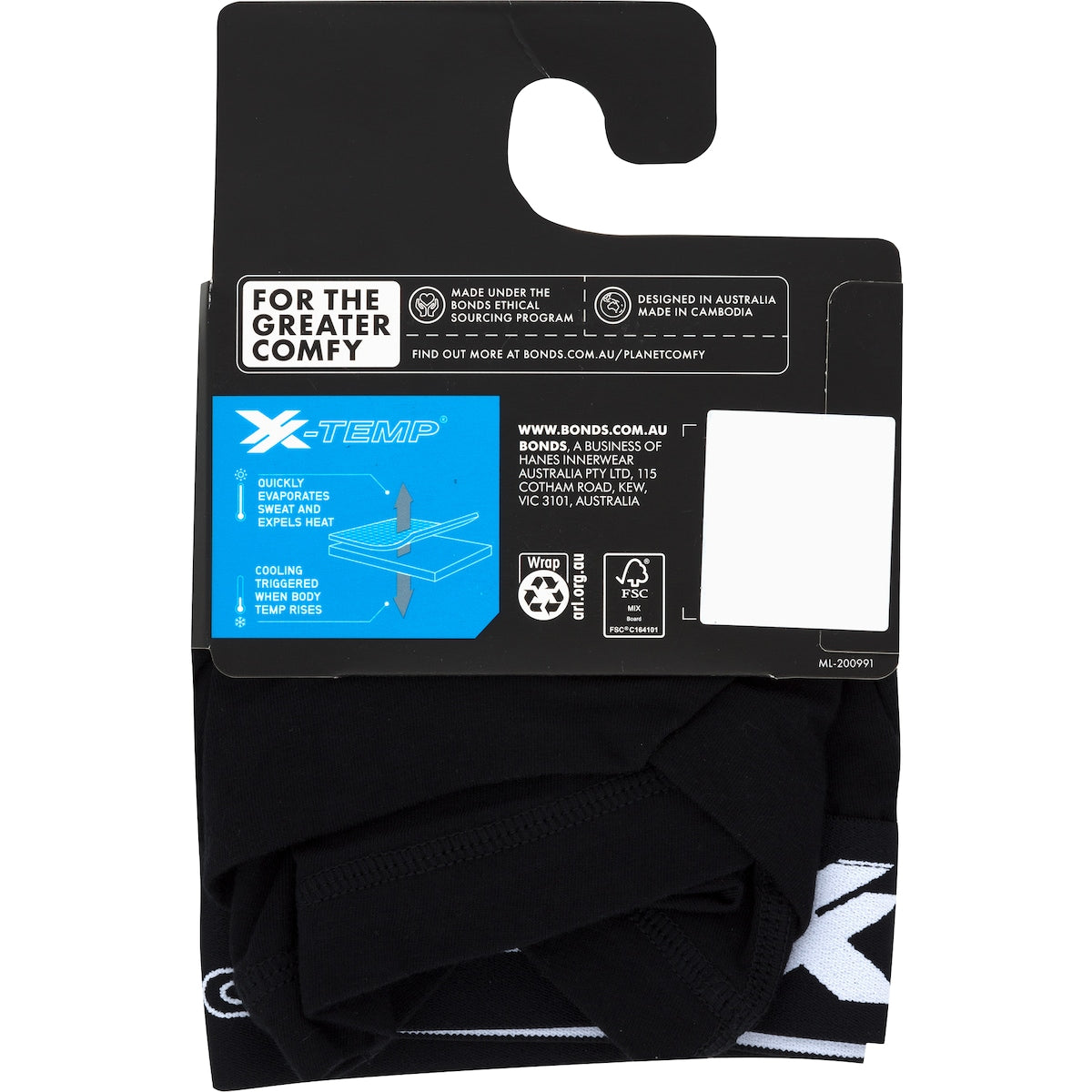 Bonds Mens Xtemp Trunk M Assorted Each
