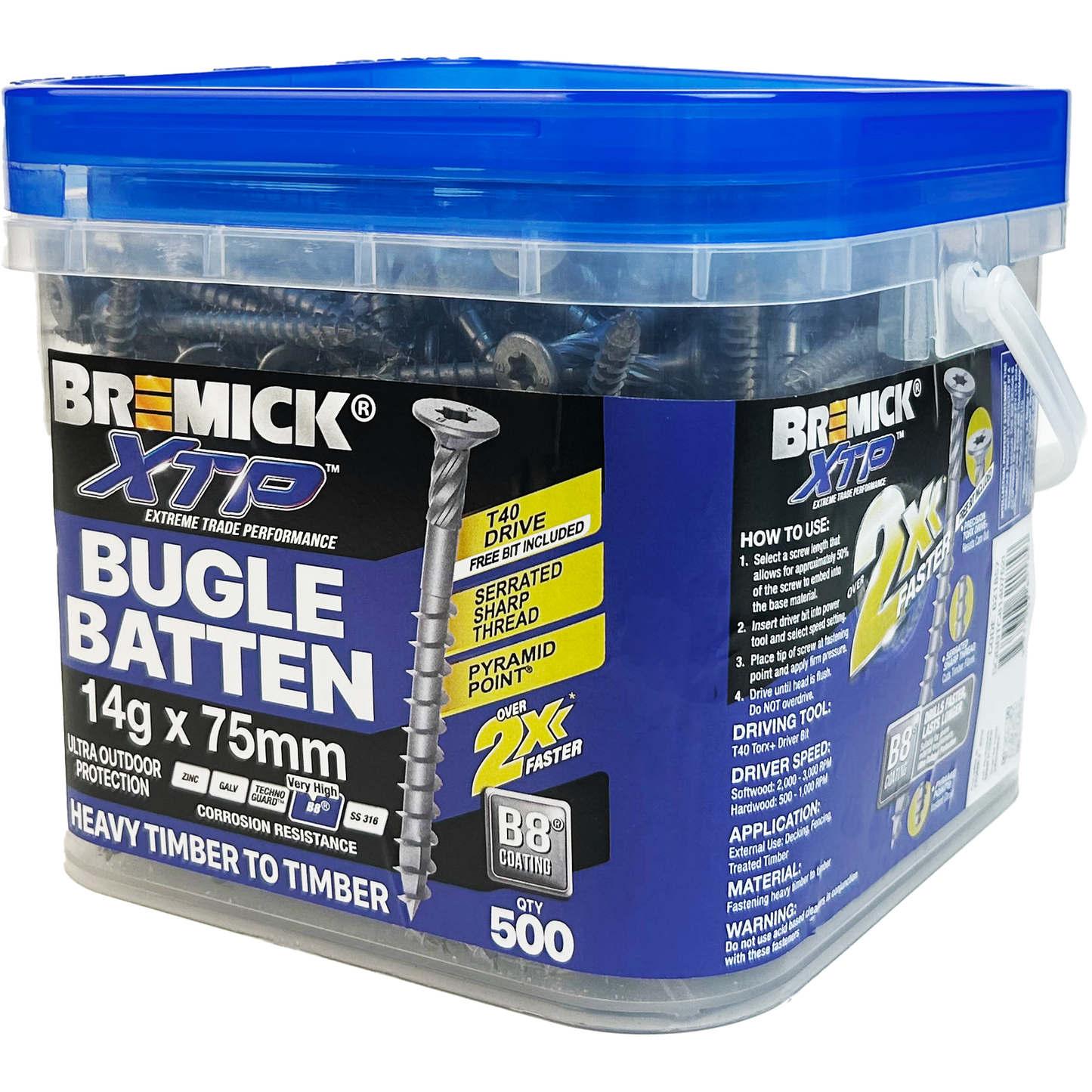Bremick XTP Bugle Batten - 14g x 75mm - 500 Pack