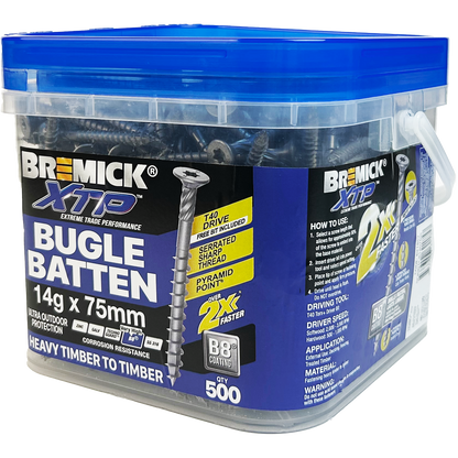 Bremick XTP Bugle Batten - 14g x 75mm - 500 Pack