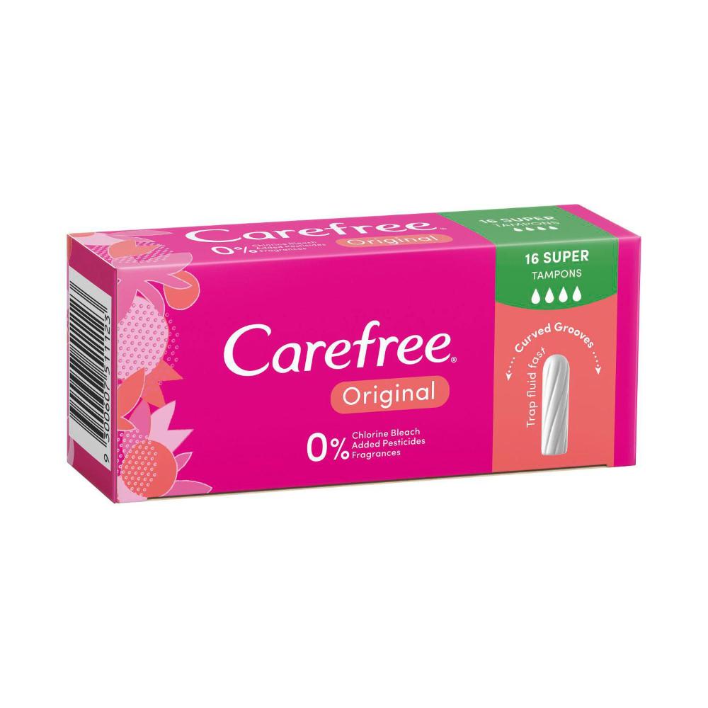 Carefree Original Super Tampons - 16 pack