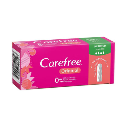 Carefree Original Super Tampons - 16 pack