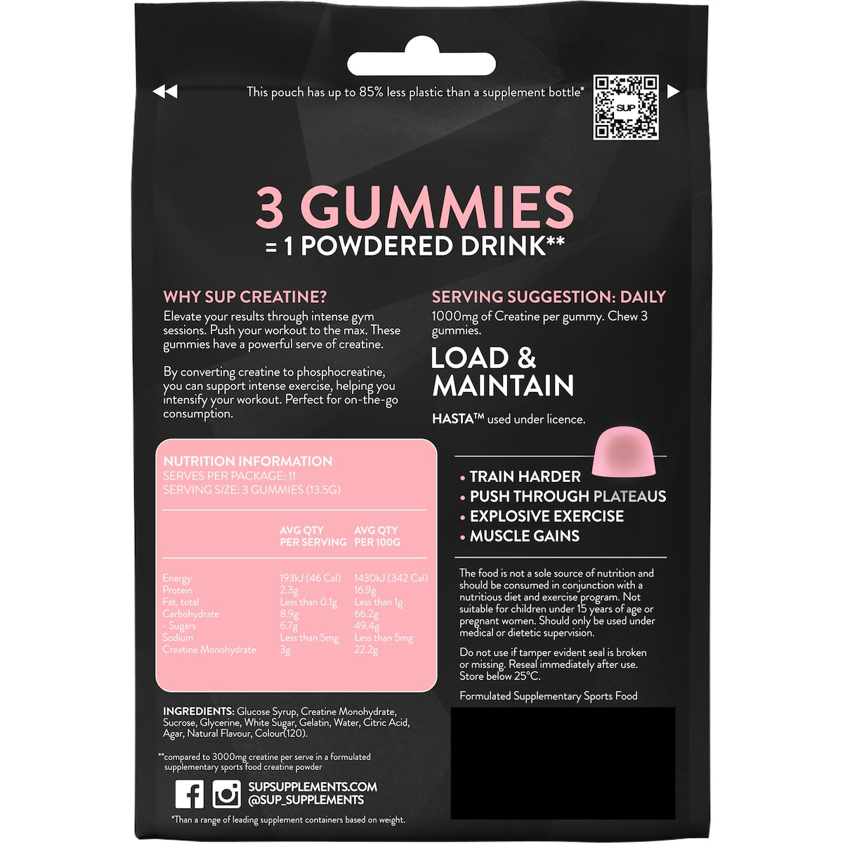 Sup Creatine Gummies Peach 35 Pack