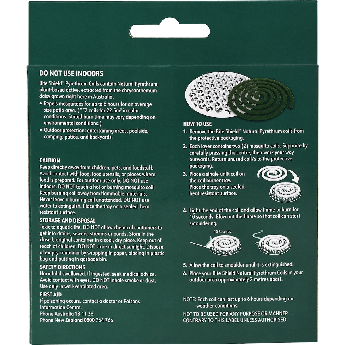 Bite Shield Mosquito Coils 10 Pack