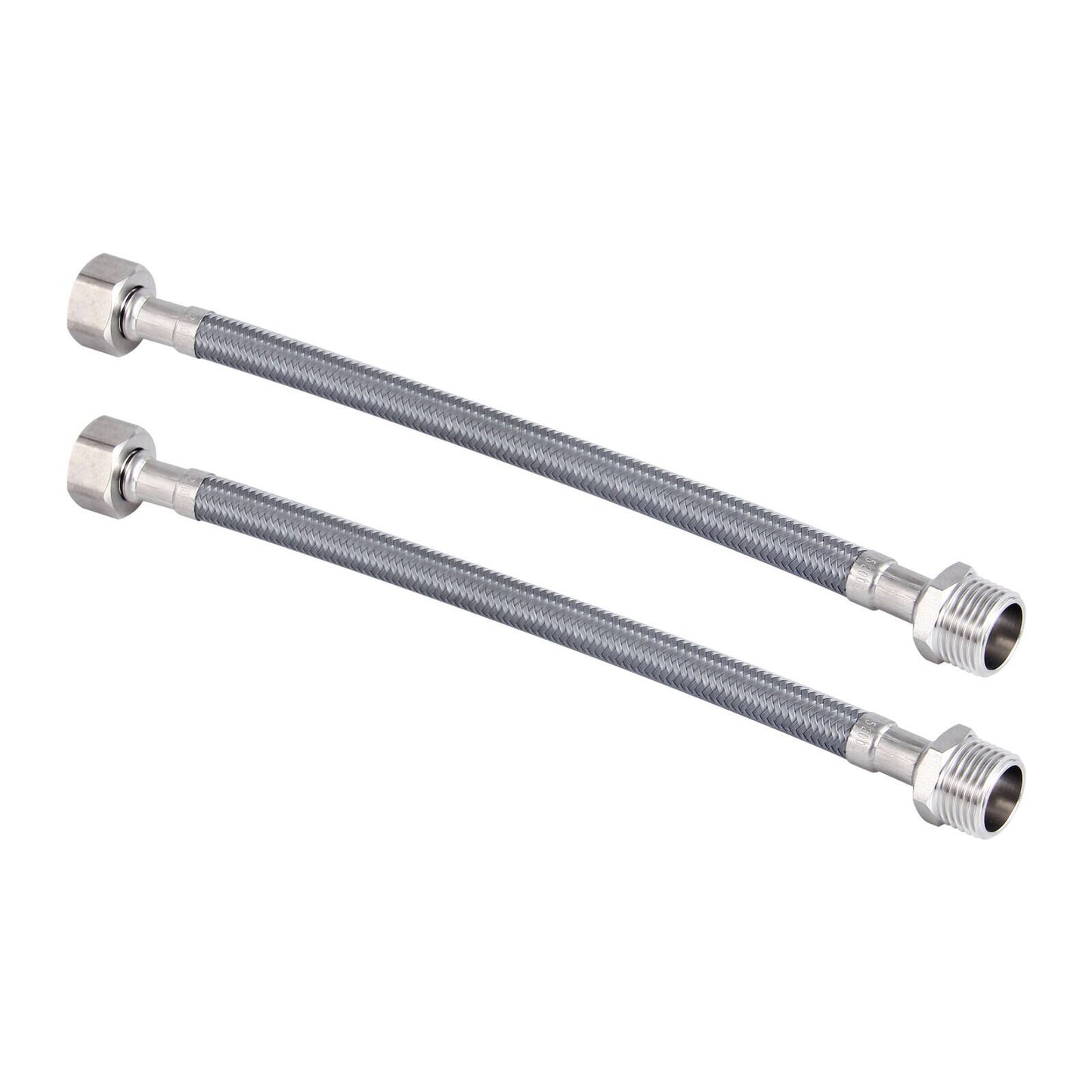 Enduraseal Silver Flexible Braided Water Connector - 150mm - 2 Pack
