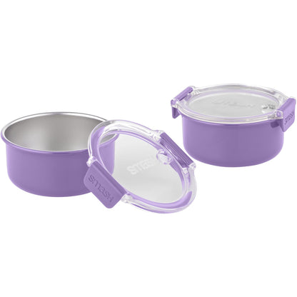 Smash Blue Stainless Steel Snack Pots Assorted 200ml 2 Pack