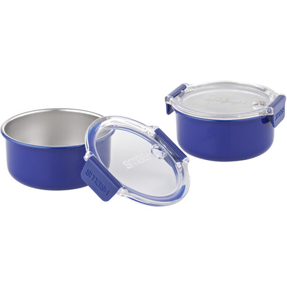 Smash Blue Stainless Steel Snack Pots Assorted 200ml 2 Pack