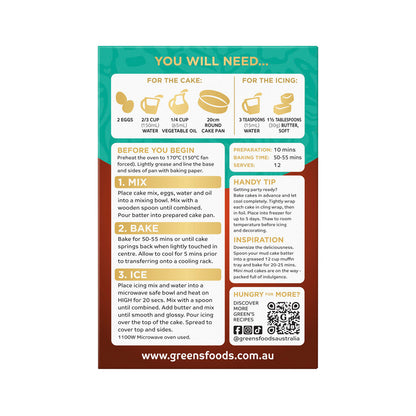 Green's Deluxe Caramel Mud Cake Mix - 600g