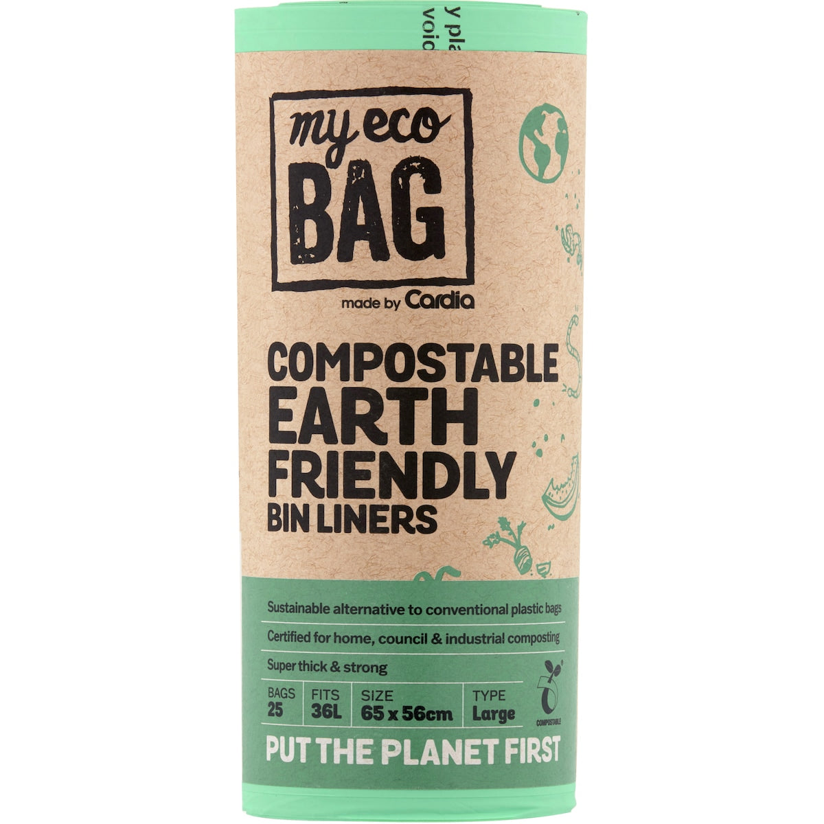 My Eco Bag Compostable Bin Liners Large 36l 25 Pack