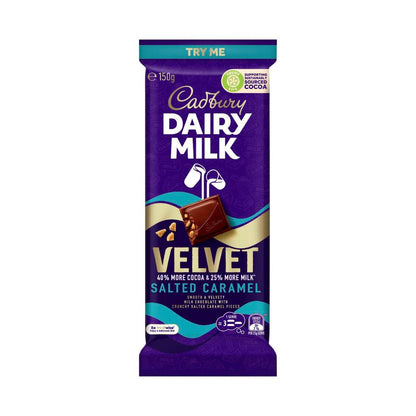 Cadbury Velvet Salted Caramel Chocolate Block - 150g