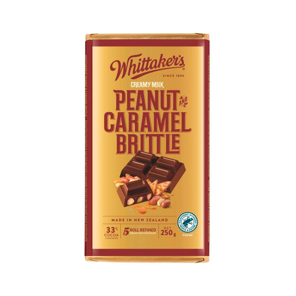 Whittaker's Peanut Caramel Brittle Chocolate Block - 250g