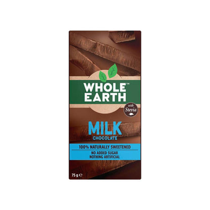 Whole Earth Natural No Sugar Milk Chocolate - 75g