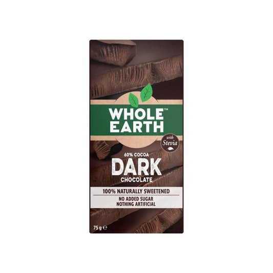 Whole Earth Natural No Sugar 60% Dark Chocolate Block - 75g