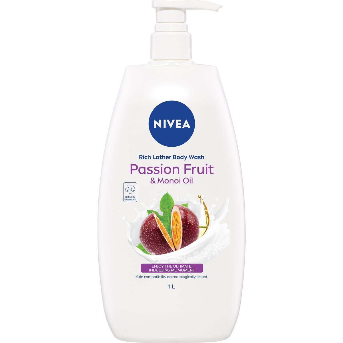 Nivea Rich Lather Passion Fruit & Manoi Oil Body Wash 1l