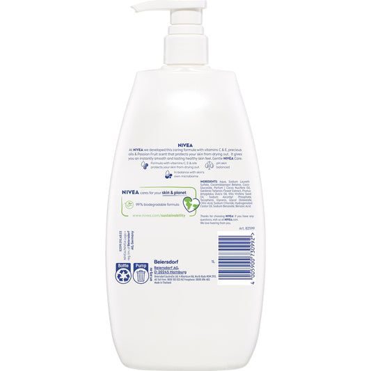 Nivea Rich Lather Passion Fruit & Manoi Oil Body Wash 1l