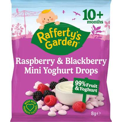 Raffertys Garden Mini Yoghurt Drops Raspberry & Blackberry 8g