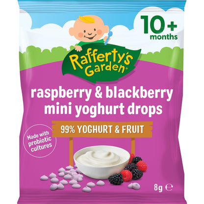 Raffertys Garden Mini Yoghurt Drops Raspberry & Blackberry 8g