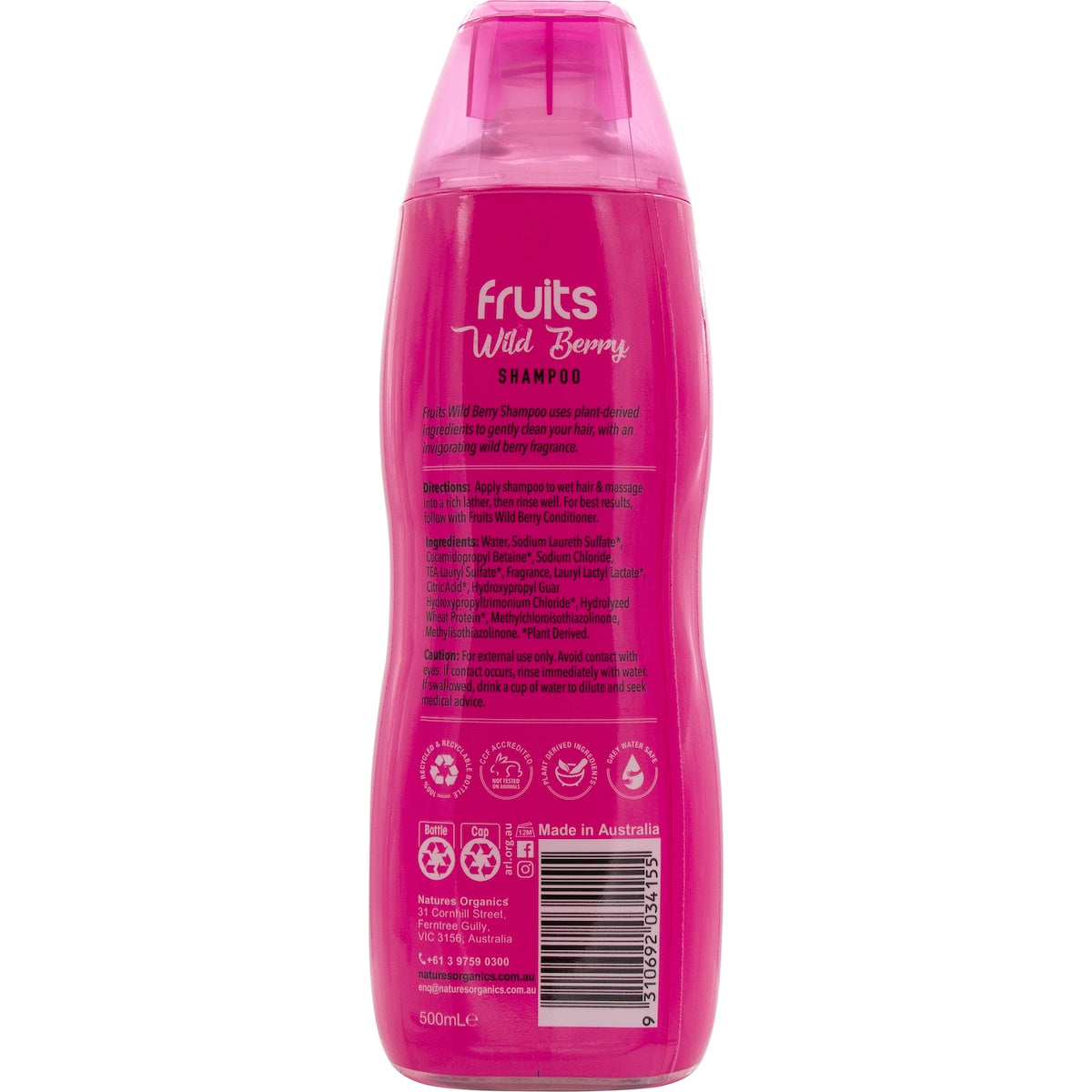 Natures Organics Fruits Shampoo Shine Wild Berry 500ml