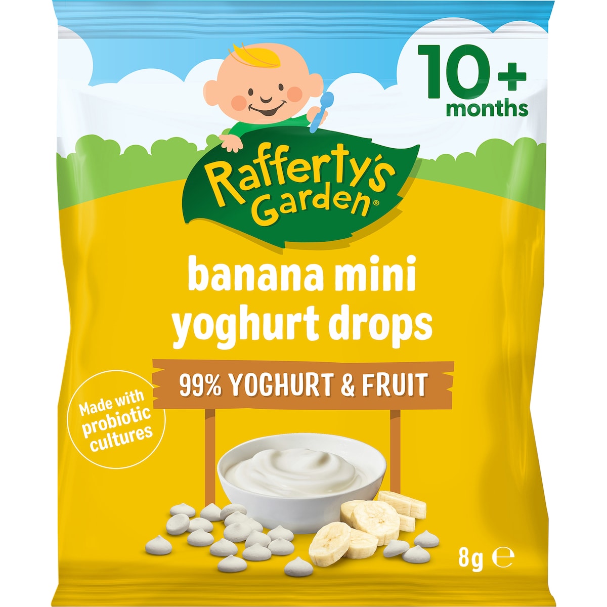 Raffertys Garden Mini Yoghurt Drops Banana 8g