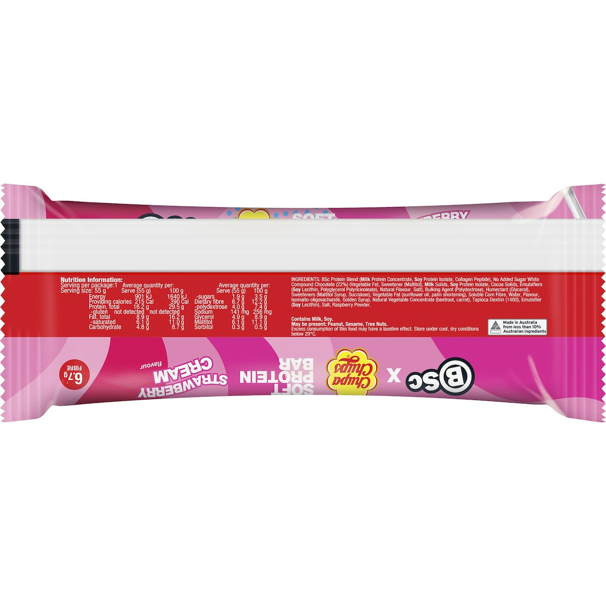 Bsc X Chupa Chups Soft Protein Strawberry Cream 55g