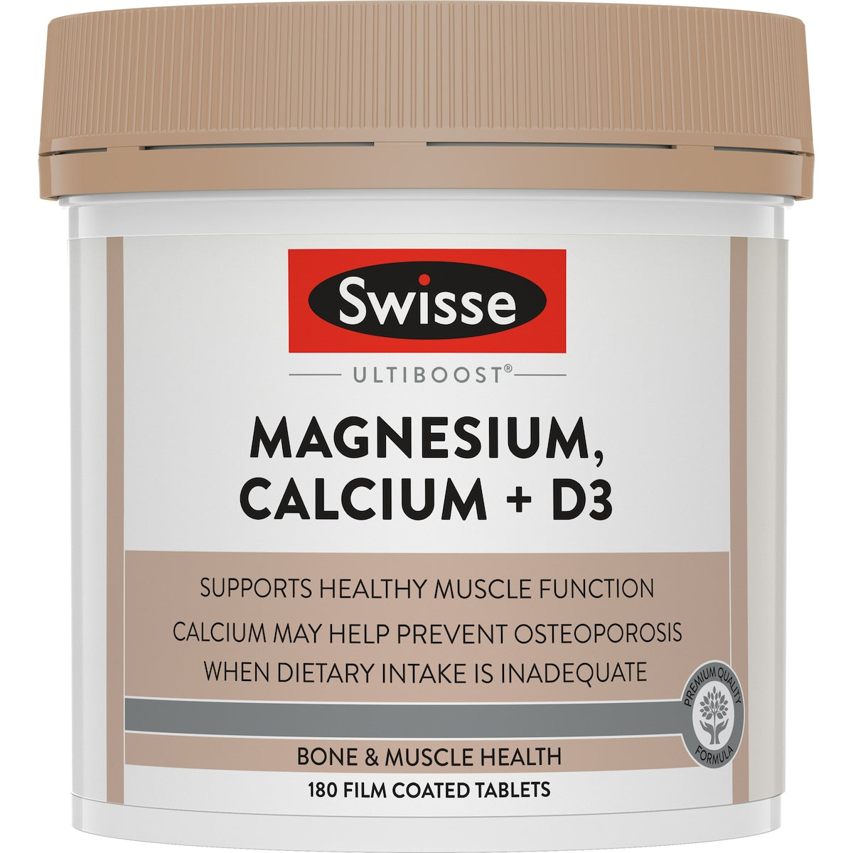 Swisse Ultiboost Magnesium Calcium + D3 Tablets 180 Pack