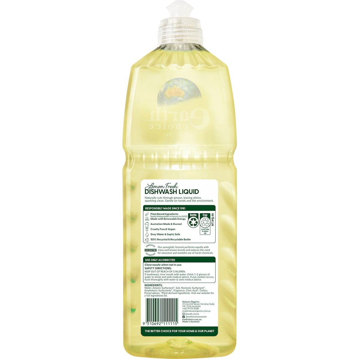 Earth Choice Dishwashing Liquid 1l
