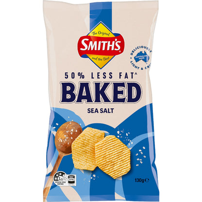 Smiths Crinkle Cut Baked Potato Chips Sea Salt 130g