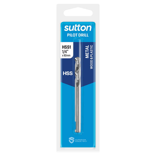 Sutton Tools Holesaw Pilot Drill - 1/4" x 82mm
