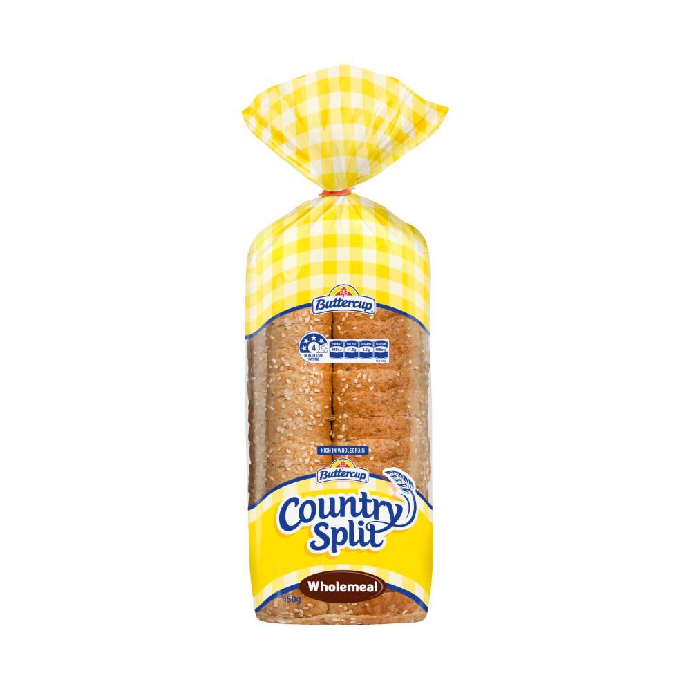 Buttercup Country Split Bread Wholemeal - 450g