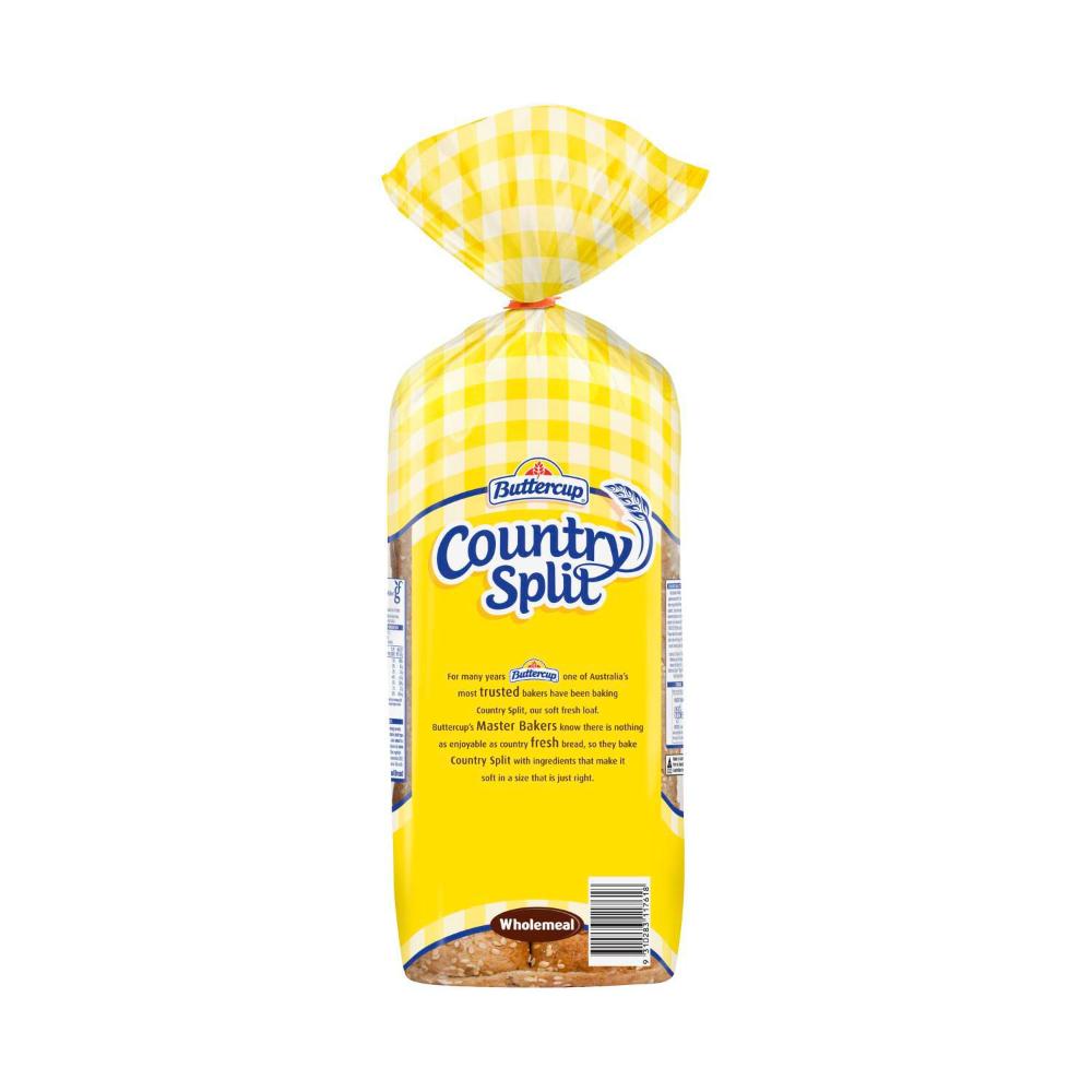 Buttercup Country Split Bread Wholemeal - 450g