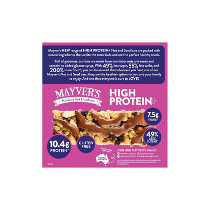Mayver's Protein+ Bars Peanut Butter Milk Chocolate Nuts & Seeds 5 Pack - 200g