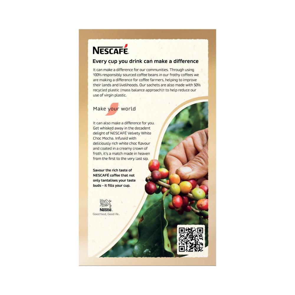Nescafe White Choc Mocha Coffee Sachets - 8 Pack
